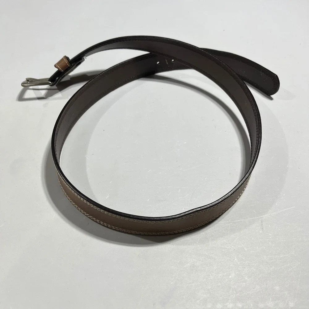 Wrangler Mens Brown Genuine Leather Belt Size 42 Western Rugged Utility Classic
